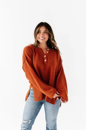 Minnie Henley Sweater in Rust