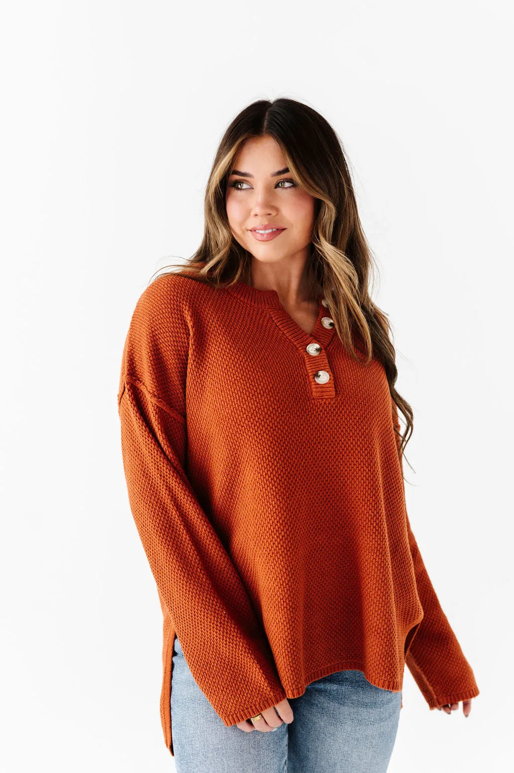 Minnie Henley Sweater in Rust