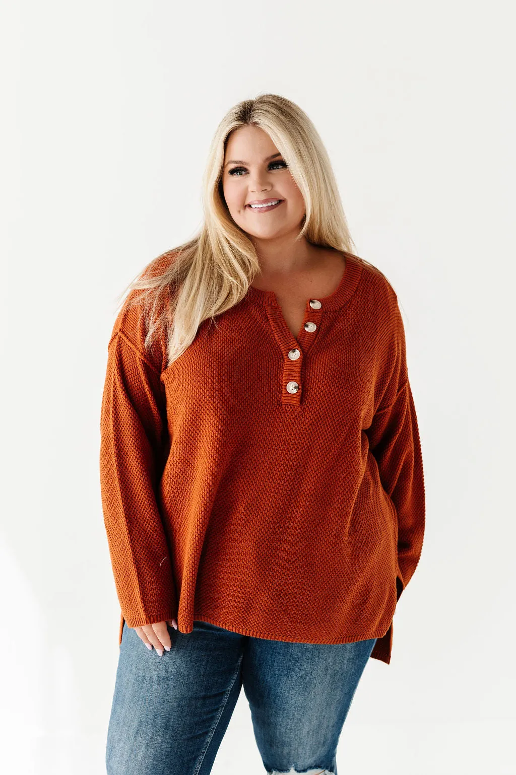 Minnie Henley Sweater in Rust