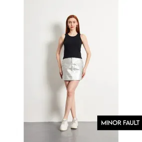 (Minor Fault) Black Basic Tank Top