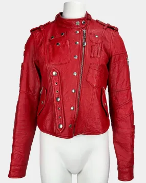 Moschino Bondage Red Leather Jacket  2000's