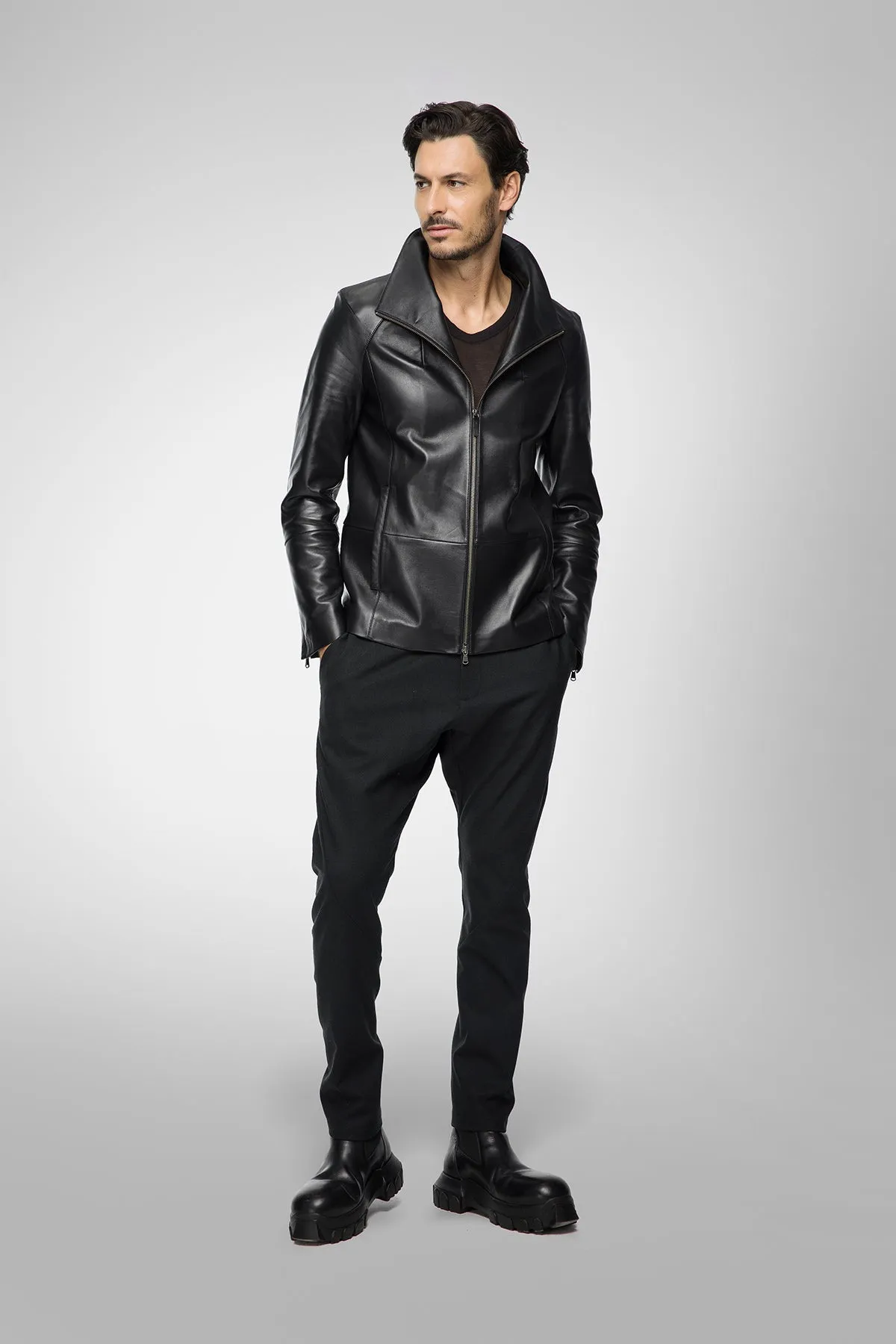 Pierre - Black Leather Jacket