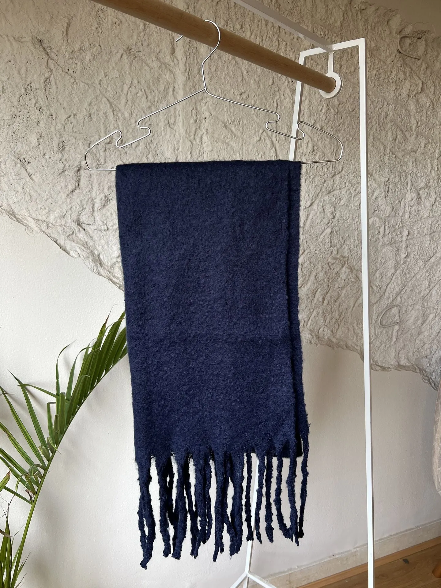 Plain Winter Scarf Navy