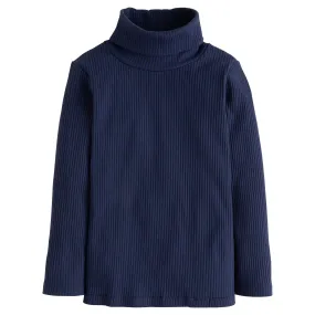 Ribbed Turtleneck - Navy