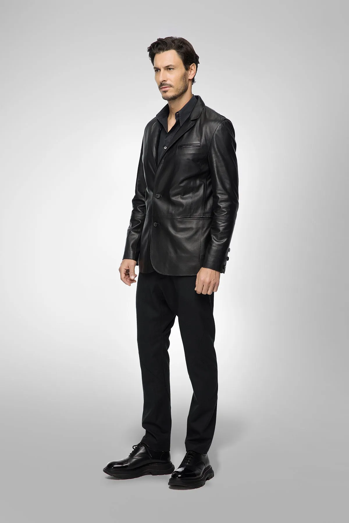 Romain - Black Leather Jacket