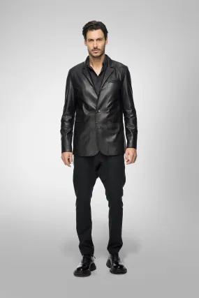 Romain - Black Leather Jacket