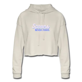 Spoons Never Fork Cropped Hoodie