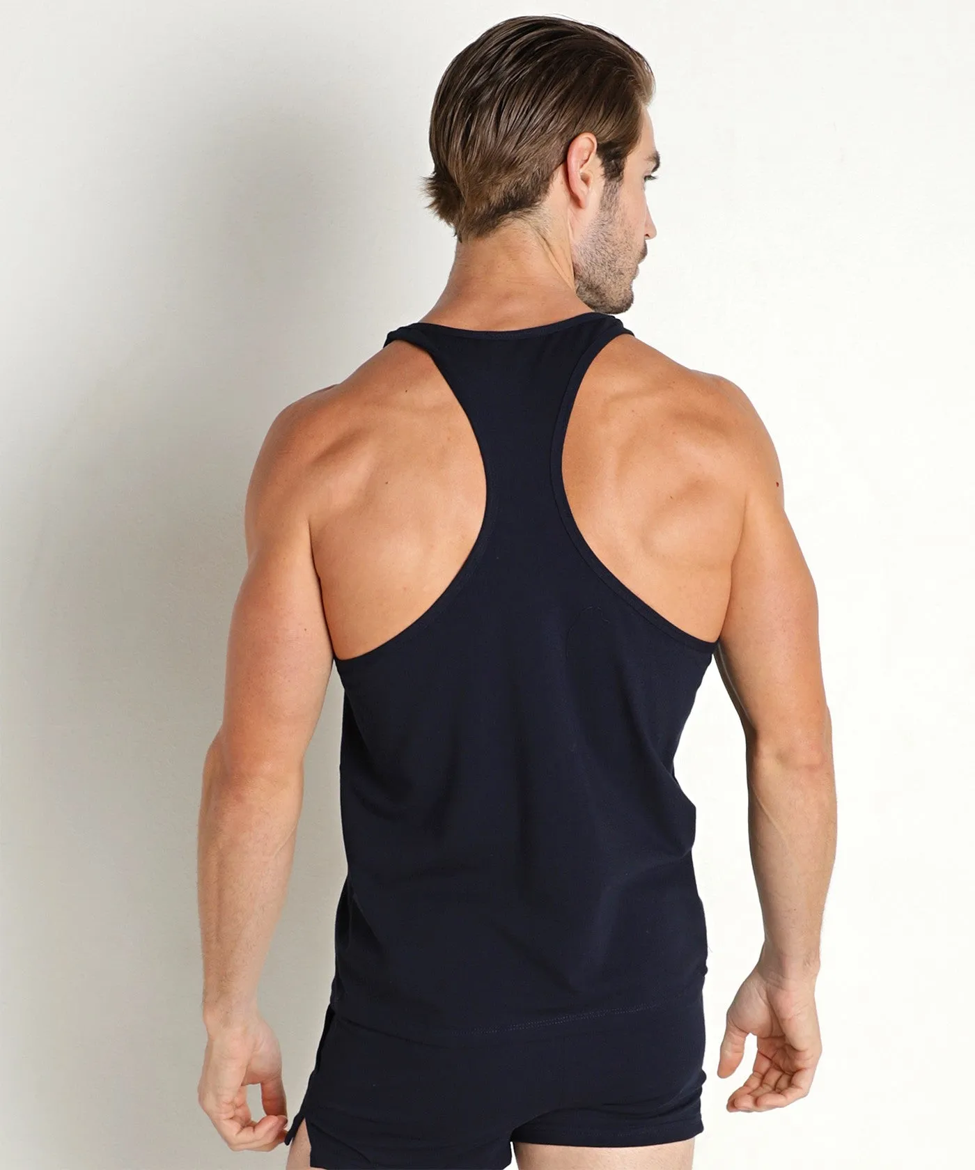 String Tank Top (Navy)