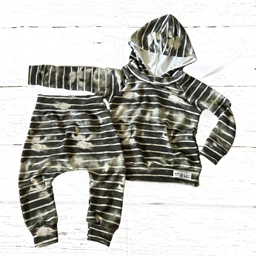 Stripe Tie Dye Hoodie