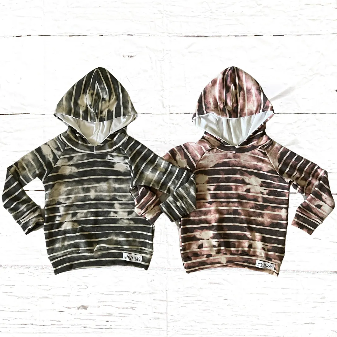 Stripe Tie Dye Hoodie