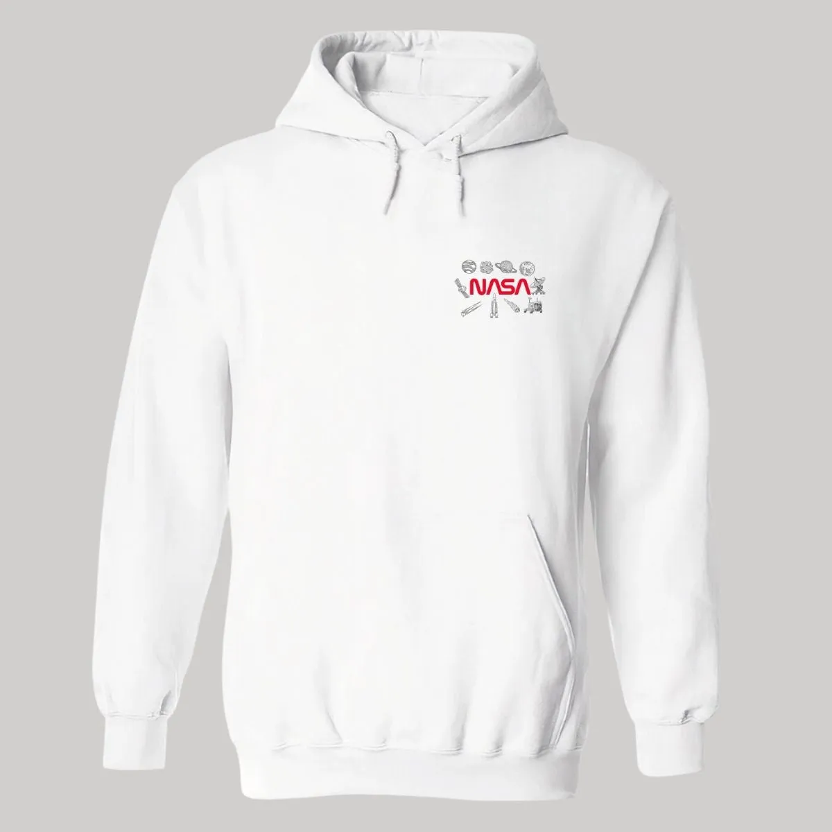 Sudadera Hombre Hoodie Nasa Espacio Escudo