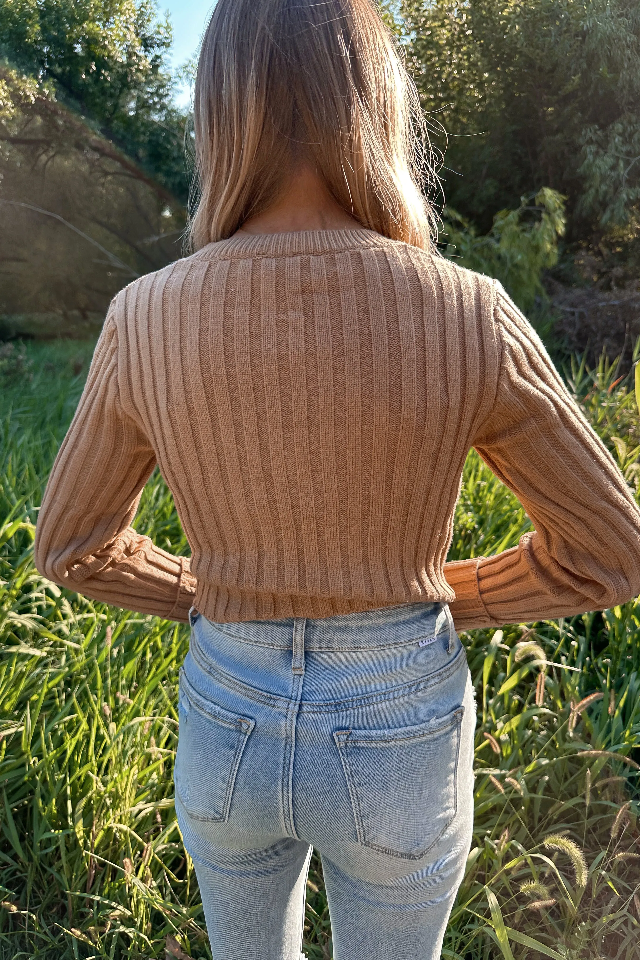 Sweater Weather Top Tan