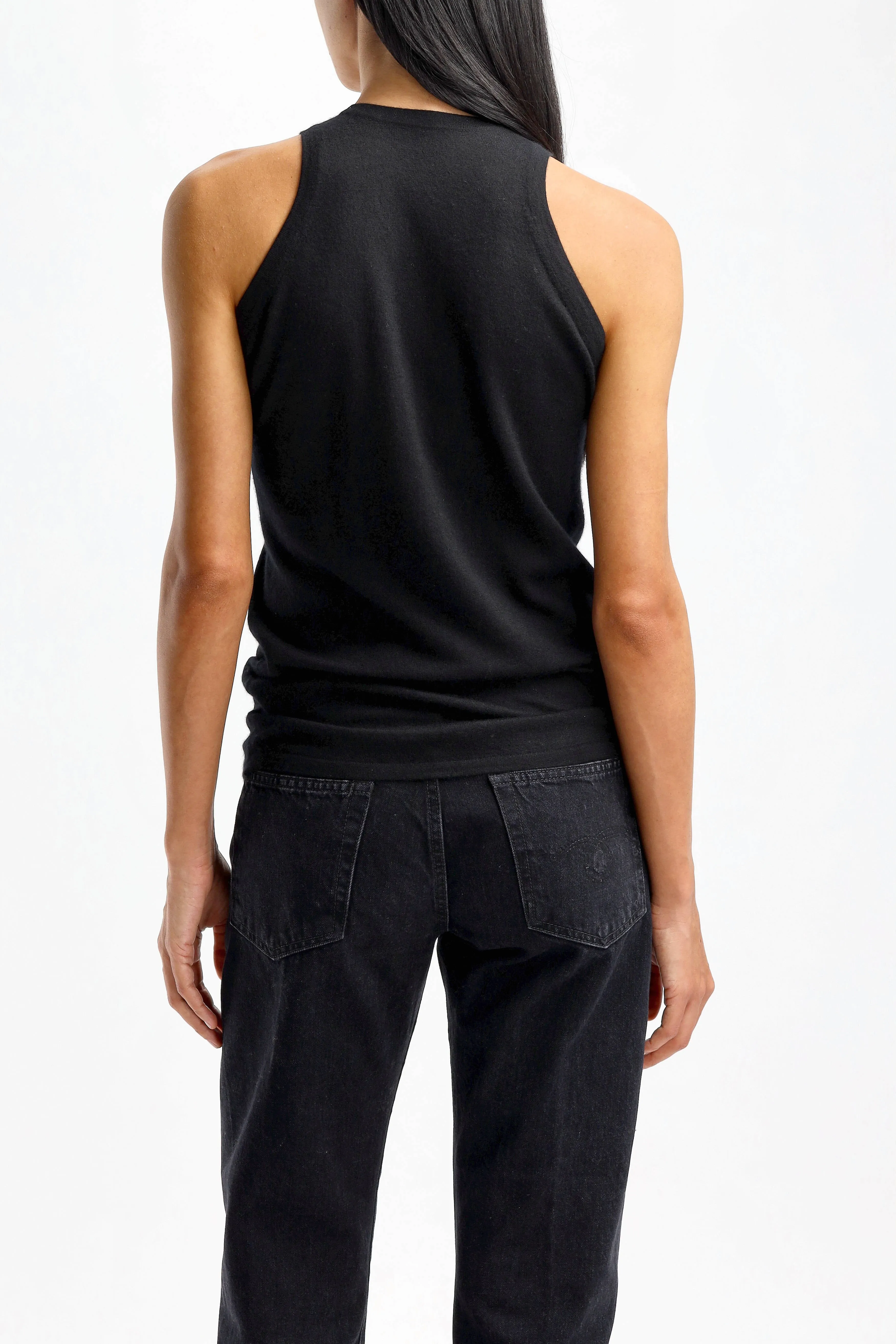 Tank Top Knit in Schwarz