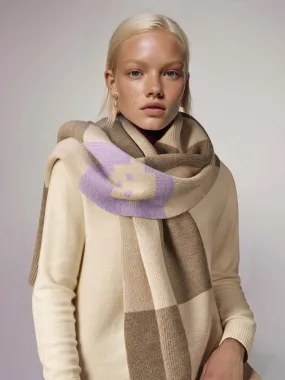 The Checkmate Scarf -  Fawn Brown