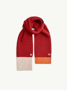 The Scarf - Tomato Red Block