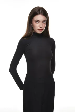 Turtleneck Bodysuit - Black