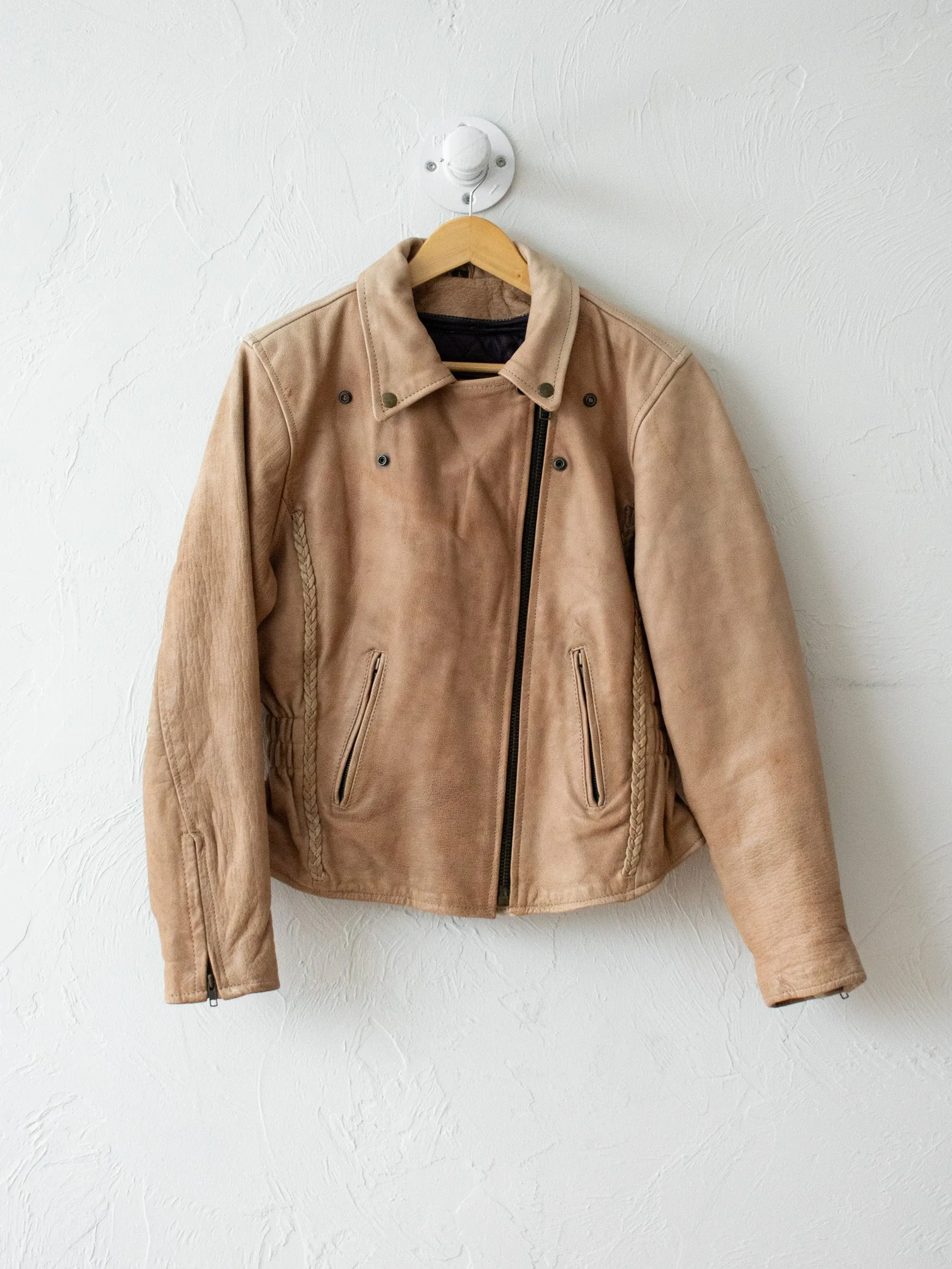 Vintage Hudson Clay Brown/Beige Leather Jacket M